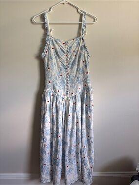 For Love and Lemons Livia Linen Midi dress XS NWT